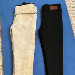 Two pair of Insulated black leggings